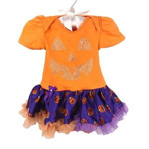 Baby Halloween Pumpkin One-Piece Costume Size Small 0-3 Months